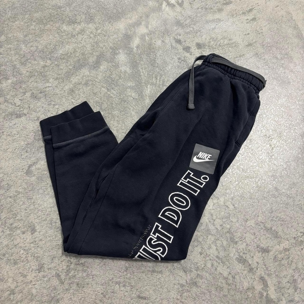 Nike Just Do It Black Sweatpants Youth Large Athletic Joggers